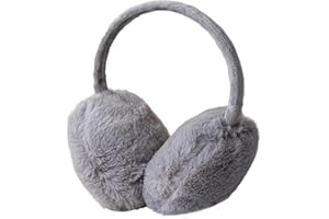 FIHDIOPO Ear Muffs, Women Earmuffs Winter Accessories Fluffy Plush Adults Outdoor Thermal Ear Warmer Skiing Running Ears Covers Protector from Wind Cold Fashion Gift for Girls Ladies Men UK