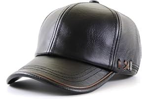 Ueither Uomo Cappellini da Baseball Classic Polo Cappelli PU Pelle Regolabili Baseball Berretti