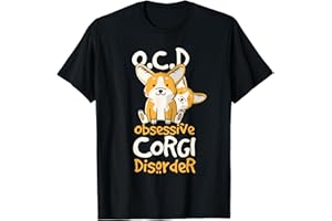 CORGI LIFE APPAREL T-shirt amusant pour chien OCD Obsessive Corgi Disorder T-Shirt