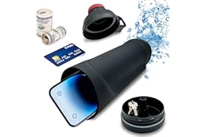 AZ-HOMEY Diversion Water Bottle with 13.5oz Capacity - Ultimate Hidden Compartment for Travel, Beach, Car to Store Valuables like Jewelry, Cash, Money, Coins, Car Keys - Storage Home Security - Black