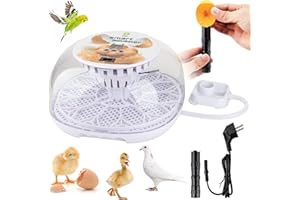 Safego Brutmaschine Vollautomatisch Hühner Eier Brutgerät 12-24 Eier, Inkubator Hühnerbrutkasten Automatischer Eierumschlag, mit LED Beleuchtung Hatcher, für Hühnergans Ente Taube Wachtel Vogel