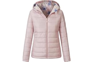 Storm Island® Ladies Jackets Women Reversible Winter Down jacket Lightweight Packable Jackets for Women Zipper Hooded Jacket with Pockets Women Windproof Waterproof Jacket Coat Ladies UK Size S-XL