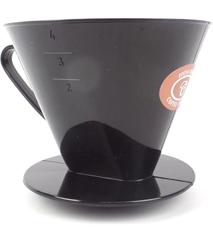 ATHIA Filtro per caffè riutilizzabile, in acciaio inox, con cono in