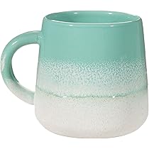 Lot De 2 Tasses à Expresso Pastel Ombrées Sass & Belle - Rose Et Vert, Grès, Design Dégradé Réactif - Cadeau Cuisine Stylé - 7