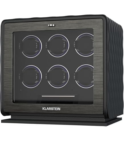 Caricatore Rotante Per Orologi Automatici Klarstein | Per 6 Orologi | Sportello In Acrilico | LED Blu | 5 Impostazioni TPD | Silenzioso - Foto 3