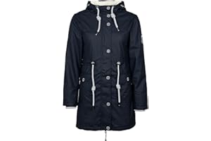 SCHIETWETTER Damen Regenjacke Greetsiel, Friesennerz, mit Teddyfleece, Regenparka, verschweißte Nähte, Regenmantel, gefüttert, wasserdicht, winddicht