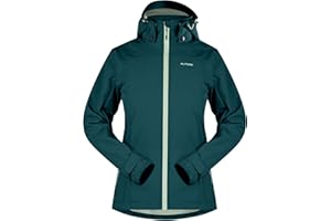 KUTOOK Chaqueta Softshell Impermeable para Mujer Invierno Transpirable ligera desmontable Running Senderismo Esquí Ciclismo HC402