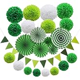 Pack of 23 decorative party pompoms, FORMVERSITY paper flowers, tissue paper pompoms, banners, festival decoration, suitable
