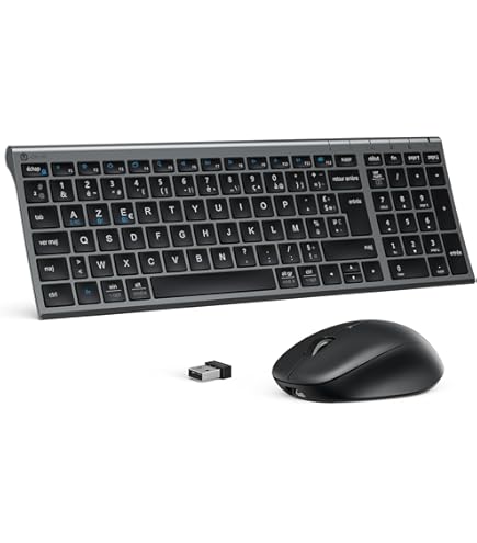 Combo Clavier Souris Sans Fil CITLLA M9300 - Bluetooth Et USB - Silencieux Multi-Appareils
