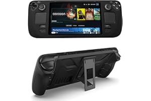 Yeerain Schutzhülle aus Silikon Hülle für Steam Deck OLED, Silikonhülle Gurt Staubschutz Kratzern Sturzsichere Schocks Protective Case Sleeve Schutzabdeckung - Schwarz