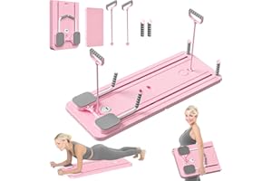 ARCHEXE Upgraded Pilates Reformer Board, Foldable 5 in 1 Pilates Machine, Multifunctional Full Body Workout Trainer Auto Rebound, Strength & Balance Ab Roller Training for Home & Gym