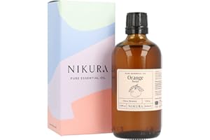 Nikura Orange (Sweet) Essential Oil - 100ml | 100% Pure Natural Oils | Perfect for Boosting Mood, Diffusers, Cleaning, Bath | Great for Self Care, Clean Home, Anxiety Relief | Vegan & UK Made
