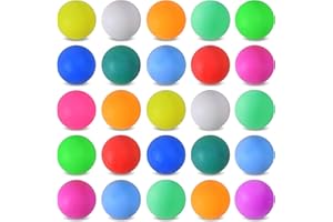 KOMONEE 25 x Ping Pong Balls Table Tennis 40mm Mixed Colours with No Logos Ideal for Cat Dog Pet Toy School Crafts