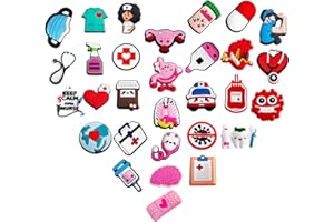 AFEION 30 Stück Crocs Anstecker für Anstecker Medizin Krankenschwester Medizin Anstecker Pins Schuhanhänger, Zubehör Für Clogs DIY Dekorationen