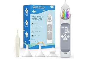 Lovcoyo Nasensauger Baby Elektrisch - Nasensauger Baby Staubsauger für Neugeborene Kleinkinder, Baby Nasensauger mit 3 Tipps, 3 Starke Saugstufe, Musik und Licht