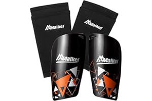 Malker Football Shin Guards for Kids Youth Adults Shin Guards Pads with Sleeves, Lightweight and Compact, Protective Soccer Equipment