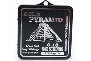 ETHNIC MUSICAL Original Pyramid Saz Saiten für Short Neck Saz Baglama 0,18 Deutsche Hardbox Set