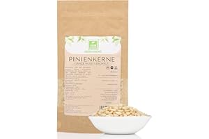 ‎GREEN ESSENCE Pinienkerne 500g von der Grünen Essenz - naturbelassen - frisch und ungesalzen - für das Pesto in Top Qualität - ohne Zusätze - vegan - Protein Zedernüsse Ganz (500 Gramm)