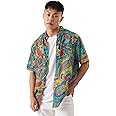 The Souled Store Official Marvel: Funk Men and Boys Regular fit Graphic Half Sleeve Rayon Multicolored Summer Shirts Shirt For Men Casual Half Sleeves Regular Fit Printed Stylish Latest Cotton Party W