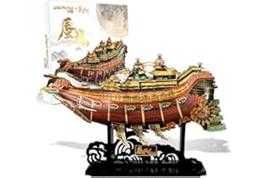 Piececool Puzzle 3D, metalowe statek piracki, 3D, metalowe puzzle, żaglówka, zestaw statków, model statku ze stali nierdzewnej 340, bardzo duże, prezent urodzinowy, zestaw modelarski dla dorosłych,