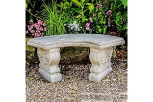 DISCOUNT GARDEN STATUES DGS STATUES – Stone Cast, Curved Georgian Simple Style, Hand Finished, Statue, Sculpture, 90KG