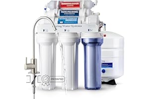 iSpring RCC7AK 6 Stage Reverse Osmosis Water System Under Sink with Alkaline Remineralization, NSF Certified, 75 GPD, TDS Reduction
