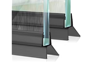 Meisterfaktur Duschtätning 2x - Förlängd Vattenavvisare - Perfekt Tätning för 4-5mm Glasdörrar i Duschar