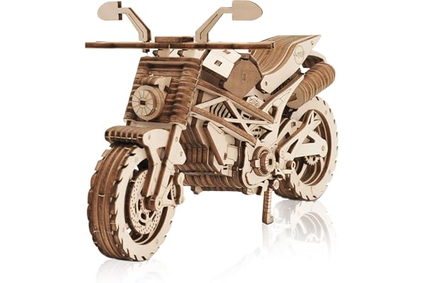 Comfoyar Puzzle 3D Motocyclette, Maquette en Bois a Construire Adulte, Bricolage de Construction Bois, Kit Artisanat DIY, Cadeaux Noël Anniversaire Saint Valentin pour Homme Femmes, Motocross