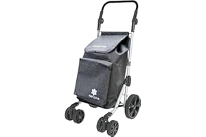 COLOMBO Troll Carrello Spesa in Alluminio Leggero e Resistente 60L con Borsa Termica 4L, 6 Ruote Push&Pull, Manubrio Regolabile Antiscivolo, Porta Monete – Carrello Spesa Pieghevole, Salvaspazio