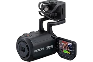 Zoom Q8n-4K Grabadora de vídeo portátil. 4K HDR Video, micrófonos estéreo más dos entradas XLR, grabación de 4 pistas de audio, webcam, para grabaciones y streaming de música, podcasts y más