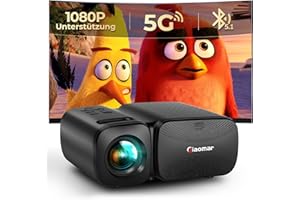 ZOOMCAT Beamer, Mini Beamer WiFi Bluetooth Projektor 1080P Full HD 9000 Lumen, Klein Tragbarer LED Video Beamer 250" Display, Mini Beamer 4k Beamer Heimkino Unterstütz für TV Stick/Smartphone/Laptop/Xbox