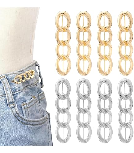 Bottoni Rimovibili Jeans 8 Pezzi - RuWfpz Bottoni Jeans Regolabili in Metallo, Bottone Stringi