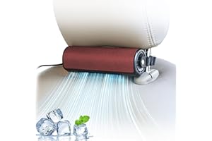 IKIKIN Verbesserter Autoventilator, einstellbarer starker Wind USB-Autositz-Kühlventilator Luftzirkulation Abschied von Muggy Wetter anwendbar auf alle Auto Trucks und Bürositze Trolleys (Dazzling Red)