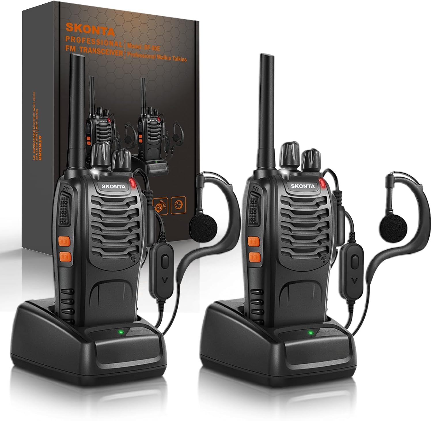 Two Way Radios, Suitable for Adults and Kids, 16 Channels walkie talkies, Equipped with Rechargeable Batteries, with LED Light and VOX Function, Ideal Camping and Hiking Communication