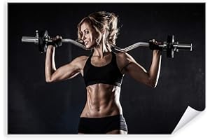 Postereck - 3179 - Hochauflösendes Fitness Poster Frau beim Training | Gym Poster Frau Sport zur Motivation | Bodybuilding Poster - Poster - 3:2-30,0 cm x 20,0 cm
