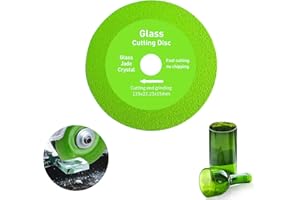 OneNine Disque de découpe en verre, 125 x 22,23 mm, disque diamant professionnel, coupe précise rapide, lames de scie pour carrelage, verre, granit et porcelaine pour meuleuse d'angle
