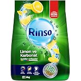 Rinso Toz &Ccedil;amaşır Deterjanı Limon ve Karbonat Renkliler ve Beyazlar İ&ccedil;in 6 KG