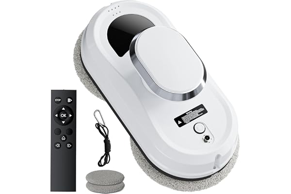 Ovshnrr Nettoyant à vitres Double Face Essuie-Glace, Robot Nettoyeur Vitre,Robot Laveur de Vitre Automatique 3 Modes de Nettoyage