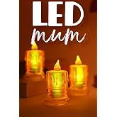 3 ADET Led Mum Simli Tipi Pil Dahil Dumansız Alev Ledli Yapay Dekoratif Mum Işığı ORTA PT421