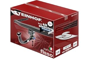 STEINHOF Nuovo gancio di traino estraibile verticale compatibile con Jeep Renegade 2014-2017 con 13-poli kit elettrico universale