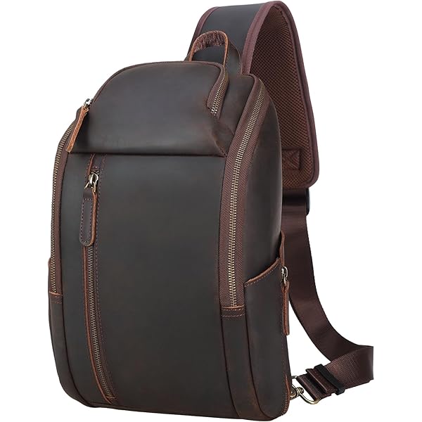 STILORD Montego 2-in-1 grote borsttas voor heren, leer, schoudertas, echt leer, slingtas, schoudertas, rugzak, een riem, voor wandelen, reizen, vrije tijd, kleur: zwart, Tan - Bruin - Donkerbruin, M