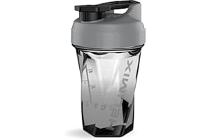 HELIMIX 2.0 Vortex Protein Shaker, 500 ml (20 oz) - Gourde Portable et Étanche pour Boissons Protéinées & Smoothies, Sans Bille, Compatible Lave-Vaisselle