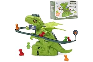 Dinosaurier Kletterspielzeug, Dino-Rutsche, Dinosaur Climbing Roller Coaster Toy, Dinosaurier Kletterrutsche Achterbahn Spielzeug Licht und Musik