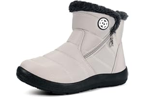 Gaatpot Bottes Femme Chaussures Coton Bottines Hiver Imperméable Bottes de Neige Fourrée Chaude 36-43