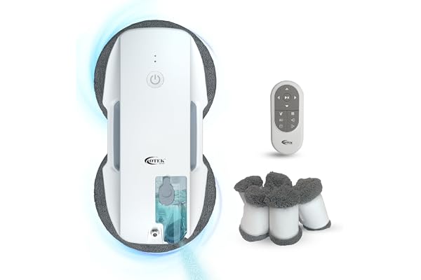 OTEK ShineMate T9 Pro Robotic Window Cleaner AI Glass & Surface Cleaning Robot 3800Pa Suction 90W BLDC Motor 20ml Water Tank Anti-Fall UPS Backup App & Remote Control for Home & Office