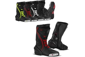 SUPER BIKERS Motorcycle Rider Boots Leather Waterproof Racing Shoes Men's Motorbike Touring CE Armour Leather Boot Green