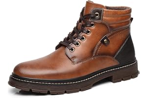 STK TOP STAKA Mens Boots Lace Up Zip Casual Outdoor Durable Workout Hiking Anti-skid Winter Shoes