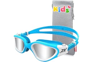 ZIONOR G1MINI Gafas de natación para niños, polarizadas, cómodas, antiniebla, protección UV, gafas de natación para niñas y niños (años 3-14)