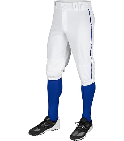 CHAMPRO Culotte de baseball classique triple couronne pour homme avec rayures blanches, écarlate