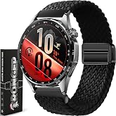 Rongep [&Ouml;rg&uuml; Loop] Huawei ile Uyumlu 22mm Kordon GT7/GT7 Pro/GT6/6 Pro/Runner 2/GT5/5 Pro/GT4/GT3 46mm i&ccedil;in Manyetik Toka GT7